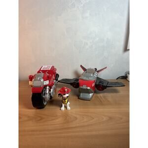 Paw Patrol Marshall Fire Vehicles (fire Truck And Plane) Plus Marshall Figure